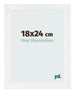 Cadre Photo 18x24cm Blanc Vintage MDF Pisa De Face Mesure | Yourdecoration.fr