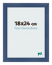 Cadre Photo 18x24cm Bleu Fonce Patine MDF Pisa De Face Mesure | Yourdecoration.fr