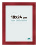 Cadre Photo 18x24cm Vin Rouge Patine MDF Pisa De Face Mesure | Yourdecoration.fr