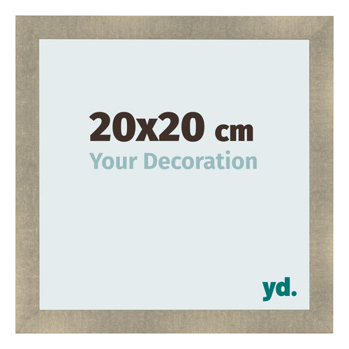 Cadre Photo 20x20cm Or Vintage MDF Pisa De Face Mesure | Yourdecoration.fr