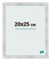 Cadre Photo 20x25cm Aluminium Brosse MDF Pisa De Face Mesure | Yourdecoration.fr