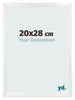 Cadre Photo 20x28cm Blanc Vintage MDF Pisa De Face Mesure | Yourdecoration.fr