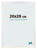 Cadre Photo 20x28cm Blanc Vintage MDF Pisa De Face Mesure | Yourdecoration.fr