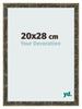 Cadre Photo 20x28cm Bleu Or Melange MDF Pisa De Face Mesure | Yourdecoration.fr