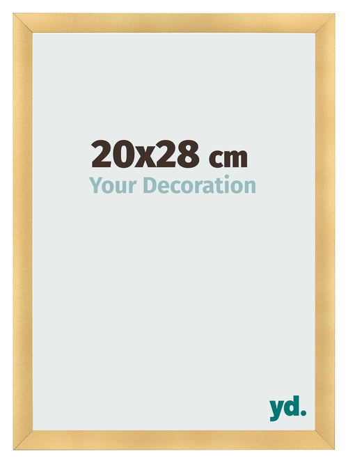 Cadre Photo 20x28cm Or Vintage MDF Pisa De Face Mesure | Yourdecoration.fr