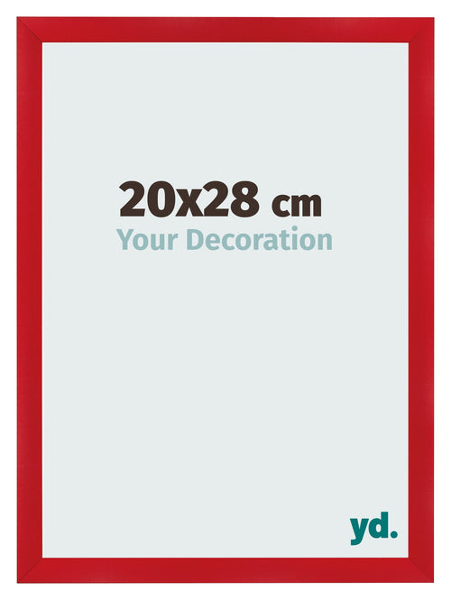 Cadre Photo 20x28cm Rouge MDF Pisa De Face Mesure | Yourdecoration.fr