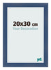 Cadre Photo 20x30cm Bleu Fonce Patine MDF Pisa De Face Mesure | Yourdecoration.fr