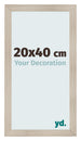 Cadre Photo 20x40cm Chene Rustique MDF Pisa De Face Mesure | Yourdecoration.fr