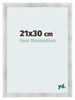 Cadre Photo 21x30cm Aluminium Brosse MDF Pisa De Face Mesure | Yourdecoration.fr