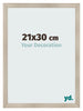 Cadre Photo 21x30cm Chene Rustique MDF Pisa De Face Mesure | Yourdecoration.fr