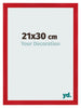 Cadre Photo 21x30cm Rouge MDF Pisa De Face Mesure | Yourdecoration.fr