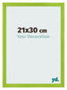 Cadre Photo 21x30cm Vert MDF Pisa De Face Mesure | Yourdecoration.fr