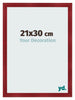 Cadre Photo 21x30cm Vin Rouge Patine MDF Pisa De Face Mesure | Yourdecoration.fr