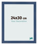 Cadre Photo 24x30cm Bleu Fonce Patine MDF Pisa De Face Mesure | Yourdecoration.fr