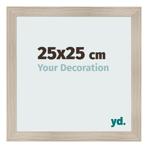 Cadre Photo 25x25cm Chene Rustique MDF Pisa De Face Mesure | Yourdecoration.fr