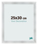 Cadre Photo 25x30cm Aluminium Brosse MDF Pisa De Face Mesure | Yourdecoration.fr
