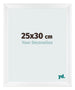 Cadre Photo 25x30cm Blanc Vintage MDF Pisa De Face Mesure | Yourdecoration.fr