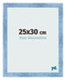 Cadre Photo 25x30cm Bleu Brillant Patine MDF Pisa De Face Mesure | Yourdecoration.fr