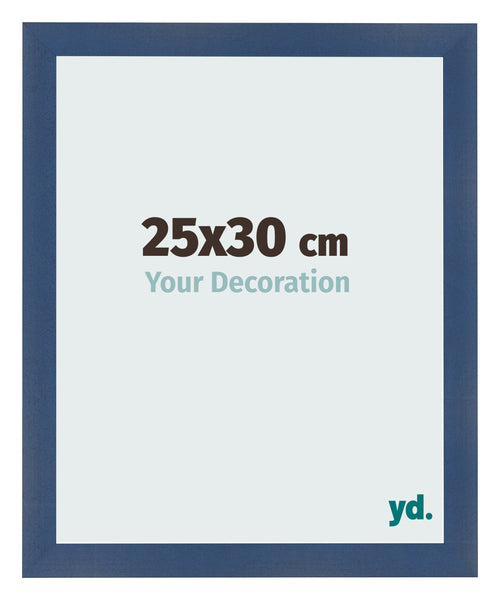 Cadre Photo 25x30cm Bleu Fonce Patine MDF Pisa De Face Mesure | Yourdecoration.fr