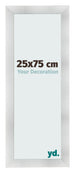 Cadre Photo 25x75cm Aluminium Brosse MDF Pisa De Face Mesure | Yourdecoration.fr