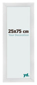 Cadre Photo 25x75cm Argent Noir Patine MDF Pisa De Face Mesure | Yourdecoration.fr