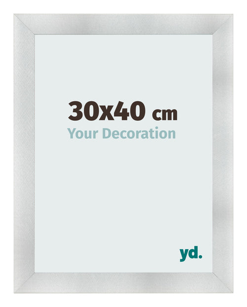 Cadre Photo 30x40cm Aluminium Brosse MDF Pisa De Face Mesure | Yourdecoration.fr