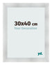 Cadre Photo 30x40cm Aluminium Brosse MDF Pisa De Face Mesure | Yourdecoration.fr