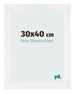 Cadre Photo 30x40cm Blanc Vintage MDF Pisa De Face Mesure | Yourdecoration.fr