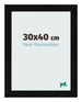 Cadre Photo 30x40cm Noir Argent Poli MDF Pisa De Face Mesure | Yourdecoration.fr