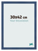 Cadre Photo 30x42cm Bleu Fonce Patine MDF Pisa De Face Mesure | Yourdecoration.fr