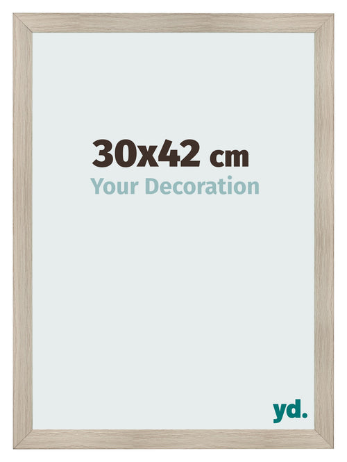Cadre Photo 30x42cm Chene Rustique MDF Pisa De Face Mesure | Yourdecoration.fr