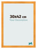 Cadre Photo 30x42cm Orange MDF Pisa De Face Mesure | Yourdecoration.fr