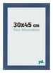 Cadre Photo 30x45cm Bleu Fonce Patine MDF Pisa De Face Mesure | Yourdecoration.fr