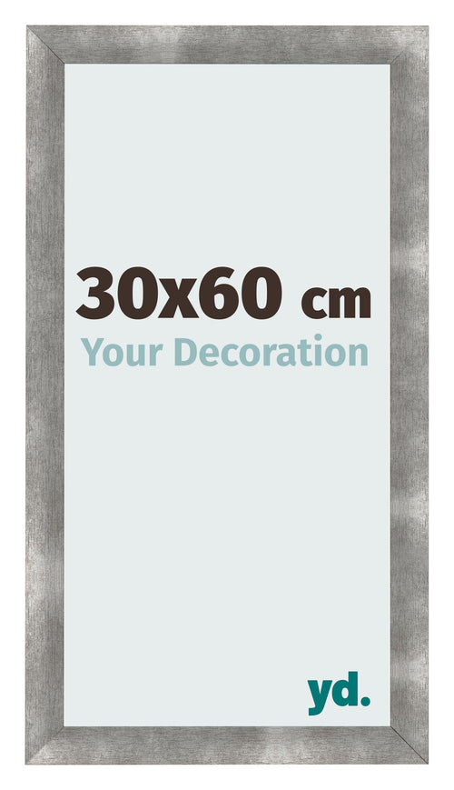 Cadre Photo 30x60cm Metal Vintage MDF Pisa De Face Mesure | Yourdecoration.fr