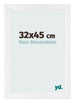 Cadre Photo 32x45cm Blanc Vintage MDF Pisa De Face Mesure | Yourdecoration.fr