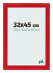 Cadre Photo 32x45cm Rouge MDF Pisa De Face Mesure | Yourdecoration.fr