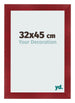 Cadre Photo 32x45cm Vin Rouge Patine MDF Pisa De Face Mesure | Yourdecoration.fr