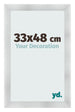 Cadre Photo 33x48cm Aluminium Brosse MDF Pisa De Face Mesure | Yourdecoration.fr