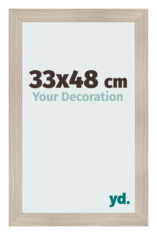Cadre Photo 33x48cm Chene Rustique MDF Pisa De Face Mesure | Yourdecoration.fr