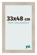 Cadre Photo 33x48cm Chene Rustique MDF Pisa De Face Mesure | Yourdecoration.fr