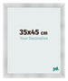 Cadre Photo 35x45cm Aluminium Brosse MDF Pisa De Face Mesure | Yourdecoration.fr
