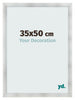 Cadre Photo 35x50cm Aluminium Brosse MDF Pisa De Face Mesure | Yourdecoration.fr
