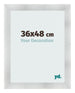 Cadre Photo 36x48cm Aluminium Brosse MDF Pisa De Face Mesure | Yourdecoration.fr