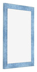 Cadre Photo 36x48cm Bleu Brillant Patine MDF Pisa De Face Oblique | Yourdecoration.fr
