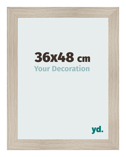 Cadre Photo 36x48cm Chene Rustique MDF Pisa De Face Mesure | Yourdecoration.fr