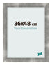 Cadre Photo 36x48cm Metal Vintage MDF Pisa De Face Mesure | Yourdecoration.fr