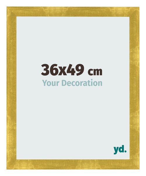 Cadre Photo 36x49cm Or Vintage MDF Pisa De Face Mesure | Yourdecoration.fr