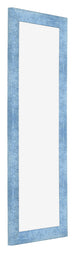 Cadre Photo 37 5x98cm Bleu Brillant Patine MDF Pisa De Face Oblique | Yourdecoration.fr