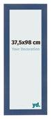Cadre Photo 37 5x98cm Bleu Fonce Patine MDF Pisa De Face Mesure | Yourdecoration.fr