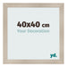 Cadre Photo 40x40cm Chene Rustique MDF Pisa De Face Mesure | Yourdecoration.fr